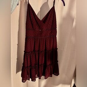 Chic Burgundy Sleeveless Dress